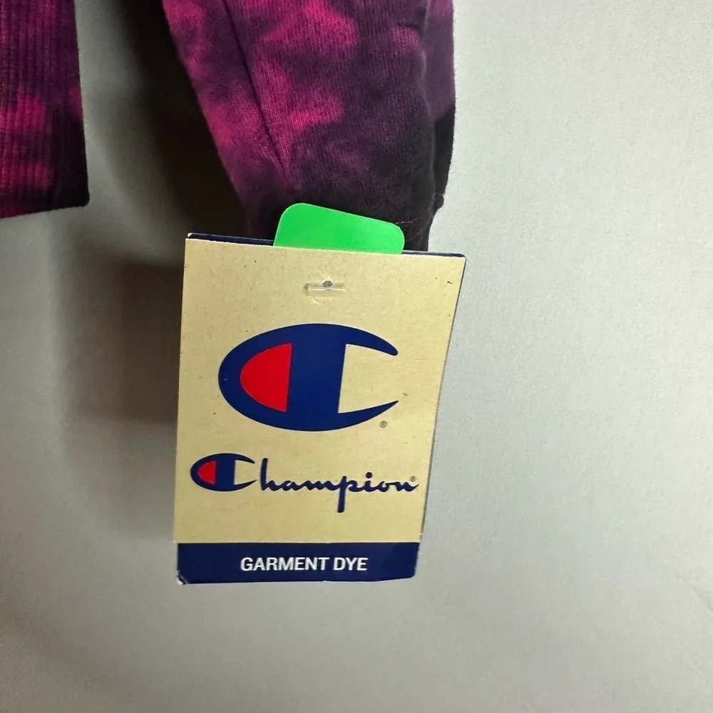CHAMPION - Women - Galaxy Dye Hoodie - Pink/Black Size Small NWT - Picture 3 of 8